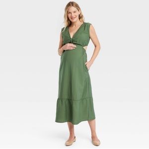 Woven midi maternity dress -Isabel maternity by Ingrid & Isabel - M
